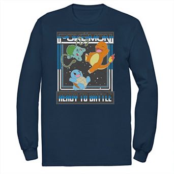 Big & Tall Pokémon Bulbasaur Charmander Squirtle Ready To Battle Long Sleeve Tee
