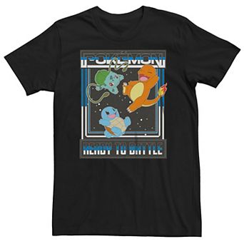 Big & Tall Pokémon Bulbasaur Charmander Squirtle Ready To Battle Tee
