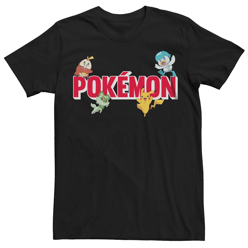 Big & Tall Pokémon Fuecoco Quaxly Sprigatito Pikachu Tee