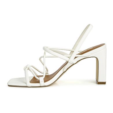 London Rag Two Strings Women's Block Heeled Sandals