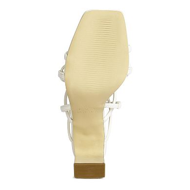 London Rag Two Strings Women's Block Heeled Sandals