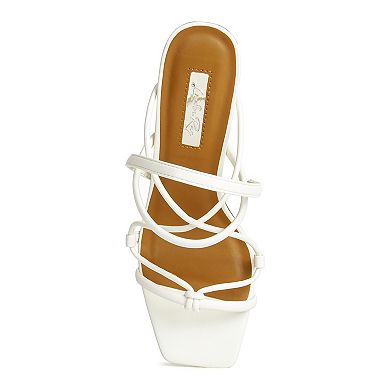 London Rag Two Strings Women's Block Heeled Sandals