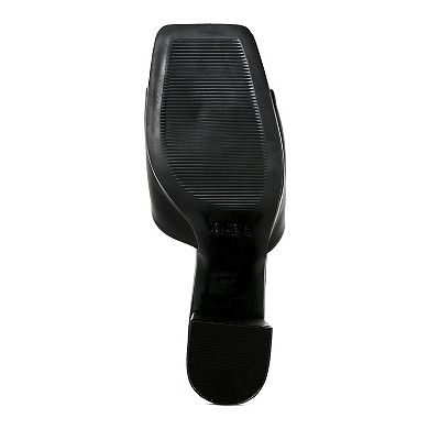 London Rag Artemisa Women's Block Heel Slide Sandals