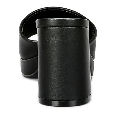 London Rag Artemisa Women's Block Heel Slide Sandals