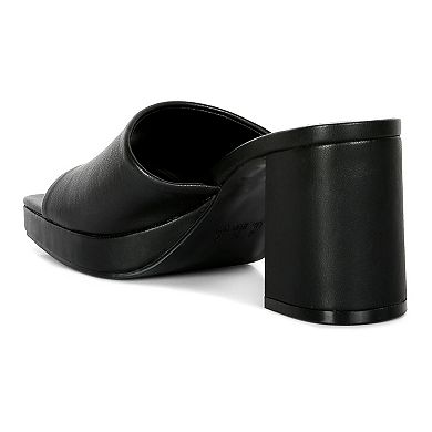 London Rag Artemisa Women's Block Heel Slide Sandals