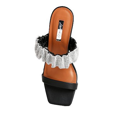 London Rag Cherry Blossom Diamante Women's Heeled Sandals