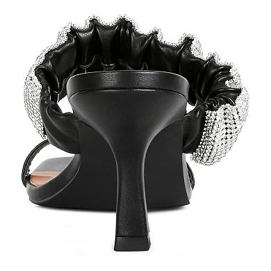 London Rag Cherry Blossom Diamante Women's Heeled Sandals