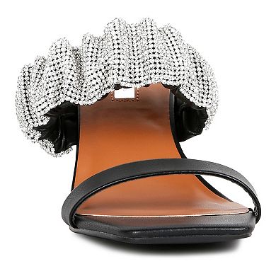 London Rag Cherry Blossom Diamante Women's Heeled Sandals