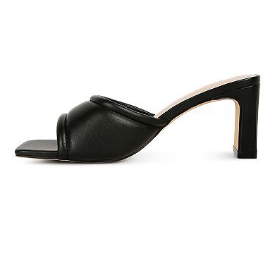 London Rag Celine Women's Heeled Slide Sandals