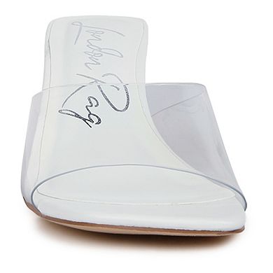 London Rag Eugnie Women's Block Heeled Slide Sandals