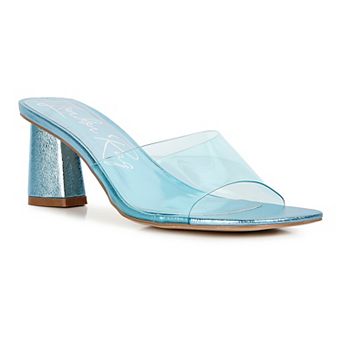 London Rag Eugnie Women's Block Heeled Slide Sandals