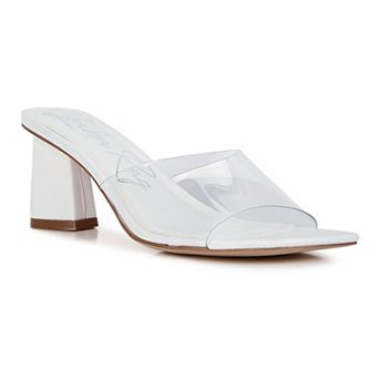 London Rag Eugnie Women's Block Heeled Slide Sandals
