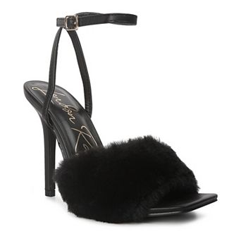 London Rag Tarantino Women's Faux Fur Dress Sandals