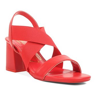 London Rag Women's Comfortable Straps Block Heel Sandals