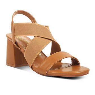 London Rag Women's Comfortable Straps Block Heel Sandals