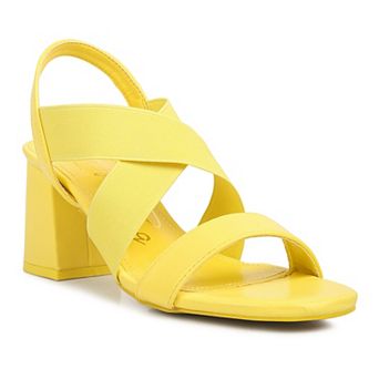 London Rag Women's Comfortable Straps Block Heel Sandals