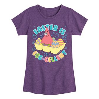 Girls 7-16 Nickelodeon SpongeBob SquarePants Easter Egg-Cellent Graphic Tee