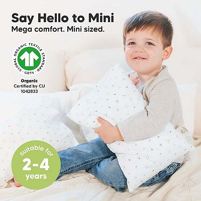 Keababies Mini Toddler Pillow With Pillowcase 9x13 Soft Organic Cotton Toddler Pillows For Sleeping