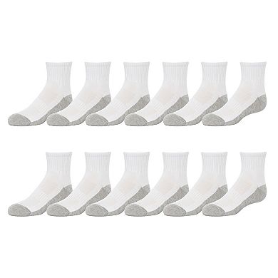 Boys 8-20 Tek Gear 12-Pack Lightweight Quarter-Crew Performance Socks