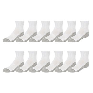 Boys 4-20 Tek Gear 12-Pack Lightweight Quarter-Crew Performance Socks