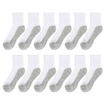 Boys 8-20 Tek Gear 12-Pack Lightweight Quarter-Crew Performance Socks