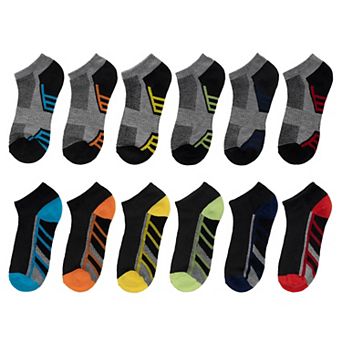 Boys 8-20 Tek Gear 12-Pack Lightweight Low-Cut Performance Socks