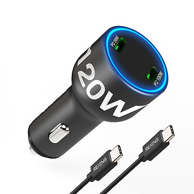 Rexing Dual USB Port store Dual QC2.0 Car Charger w/ 13ft Mini-USB Cable