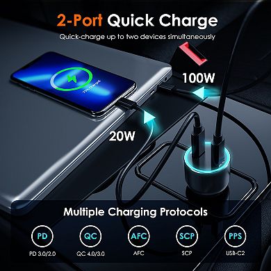 Rexing 120W 2-Port Car Charger