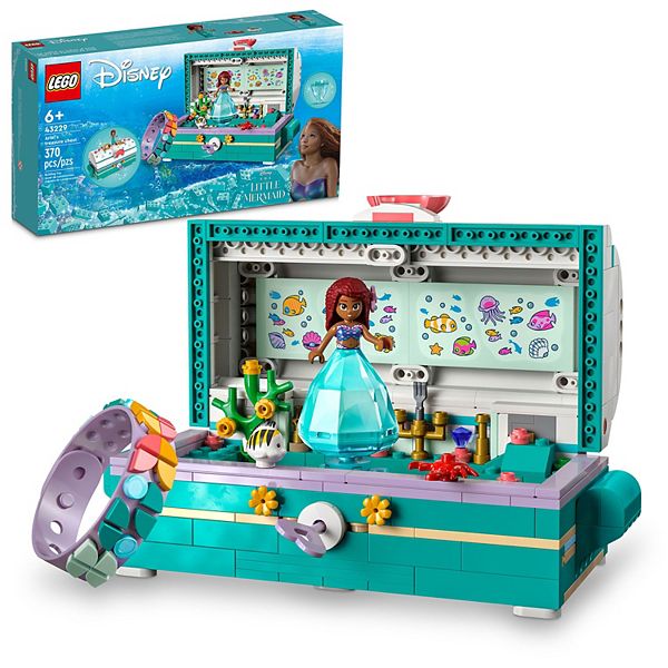 LEGO Disney Ariel’s Treasure Chest 43229 Building Toy Set (370 Pieces)