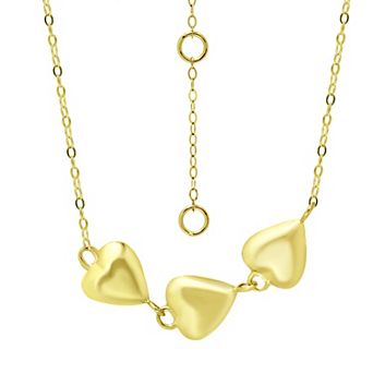 Aleure Precioso Puffy Heart Frontal Necklace