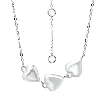 Aleure Precioso Puffy Heart Frontal Necklace
