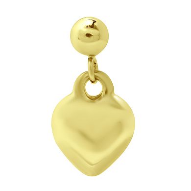 Aleure Precioso Puffy Heart Drop Earrings