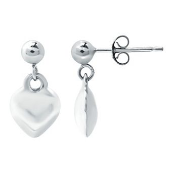 Aleure Precioso Puffy Heart Drop Earrings