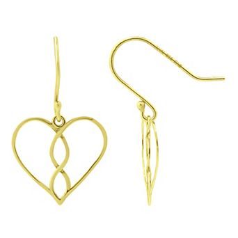 Aleure Precioso Infinity & Heart Fishhook Drop Earrings