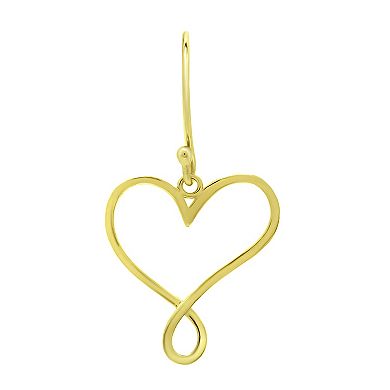 Aleure Precioso Infintiy Heart Fishhook Drop Earrings