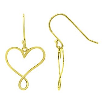 Aleure Precioso Infintiy Heart Fishhook Drop Earrings