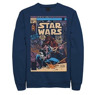 Big & Tall Star Wars Han Solo Retro Vintage Comic Cover Sweatshirt