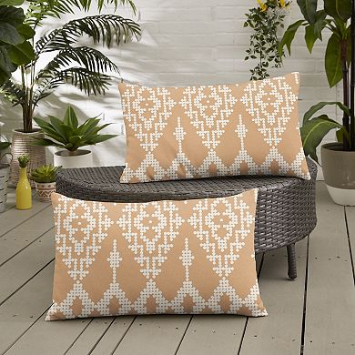 Sorra Home Outdoor/Indoor Knife Edge Pillow 2-piece Set - 20 x 13