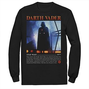 Big & Tall Star Wars Darth Vader Movie Poster Star Wars 1977 Long Sleeve Tee