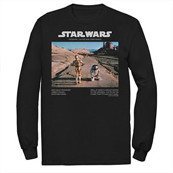 Big & Tall Star Wars Droid Buddy Poster Long Sleeve Tee