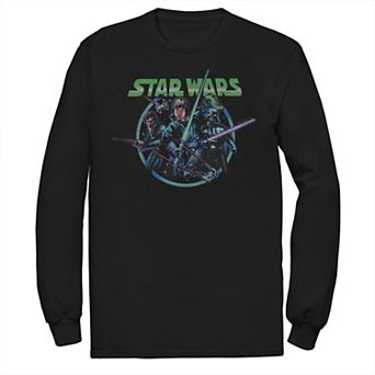 Big & Tall Star Wars Retro Group Long Sleeve Tee