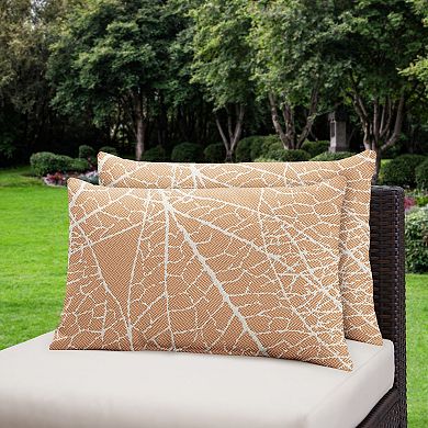 Sorra Home Outdoor/Indoor Knife Edge Pillow 2-piece Set - 26 x 16