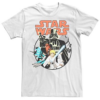 Big & Tall Star Wars Paper Cut Group Tee