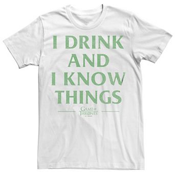 Big & Tall Game Of Thrones I Know Things Tee