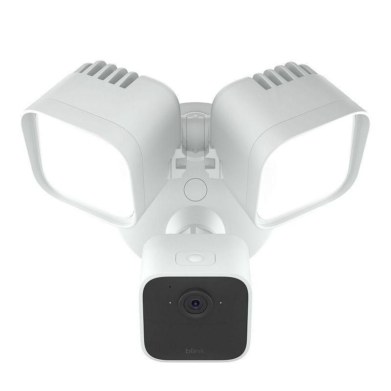 blink - outdoor wired 1080p security camera with floodlight - white