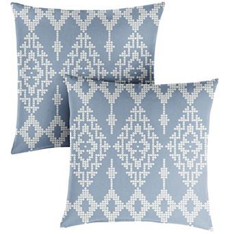 Sorra Home Outdoor/Indoor Knife Edge Pillow 2 pc Set - 18 x 18
