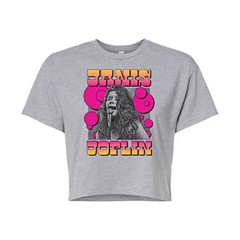 Juniors' Janis Joplin Cropped Tee