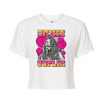 Juniors' Janis Joplin Cropped Tee