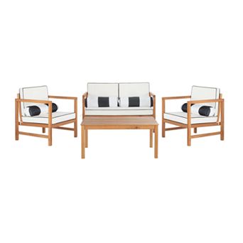 Safavieh Montez Outdoor Patio Loveseat, Chair & Coffee Table 4 pc Set