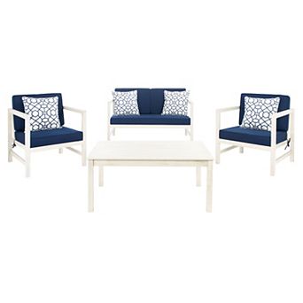 Safavieh Montez Outdoor Patio Loveseat, Chair & Coffee Table 4 pc Set